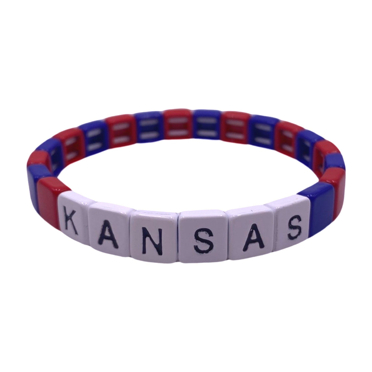 Kansas Jayhawks - KU Needle Point Bracelet – The Preppy Desk LLC