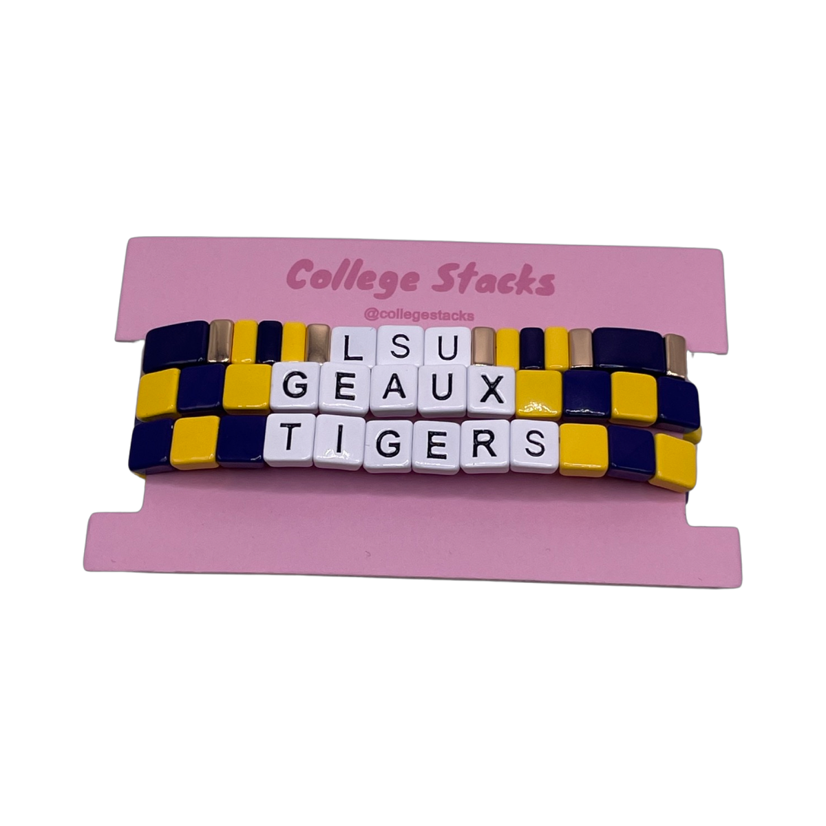 Geaux LSU Tiger Bracelets; LSU Football, Louisiana State University