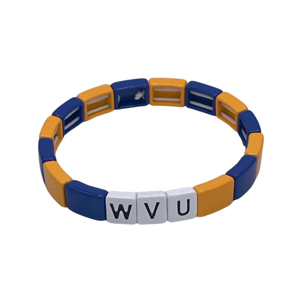 West Virginia Mountaineers Bracelets College Stacks